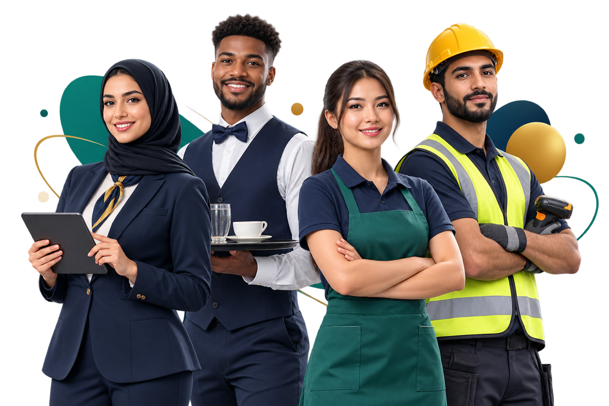 فريق كوادر مؤقتة للفعاليات والضيافة والتجزئة والمستودعات